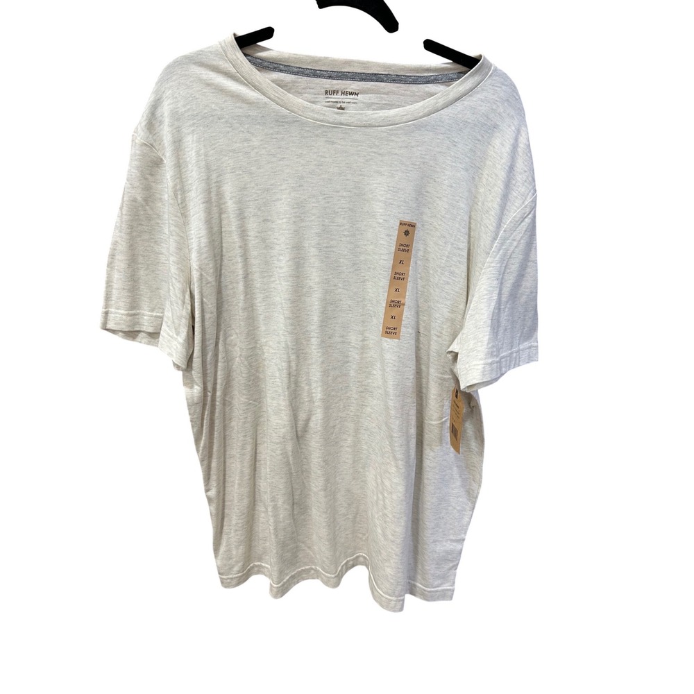 Ruff Hewn Mens Short Sleeve Crew Neck Heathered T-Shirt Oatmeal XL NWT